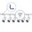 Ensemble complet Rail Monophasé Rail L 1 x 1 Mètre Blanc | incl. 6x Spot + GU10 2700K 3W Dimmable + 1 x 1 Mètre Embout, Connecteur d’Alimentation et L -Connecteur