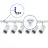 Ensemble complet Rail Monophasé Rail L 1,5 x 1,5 Mètre Blanc | incl. 6x Spot + GU10 2700K 3W Dimmable + Embout, Connecteur d’Alimentation et L -Connecteur