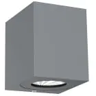 Nordlux Canto Kubi 2 Applique Murale Aluminium Gris Up & Down - 10.6W 500lm - 830  | IP44