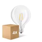 Lot 4x Osram SuperStar LED E27 Globe 125mm Filament Claire 7W 806lm - 822-827 Dim To Warm | Dimmable - Remplacement 60W