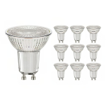 Lot 10x Budgetlight Spot LED GU10 PAR16 4W 345lm 36D - 830 Blanc Chaud | Équivalent 50W